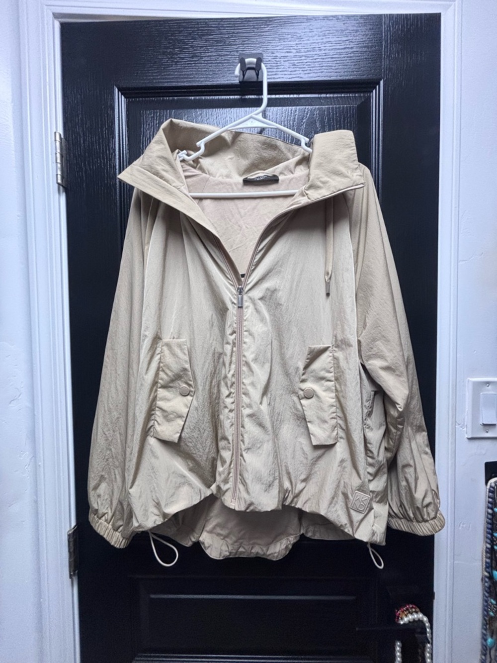 Max Mara weekend Lightweight Beige Hooded Jacket - Women's Windbreaker